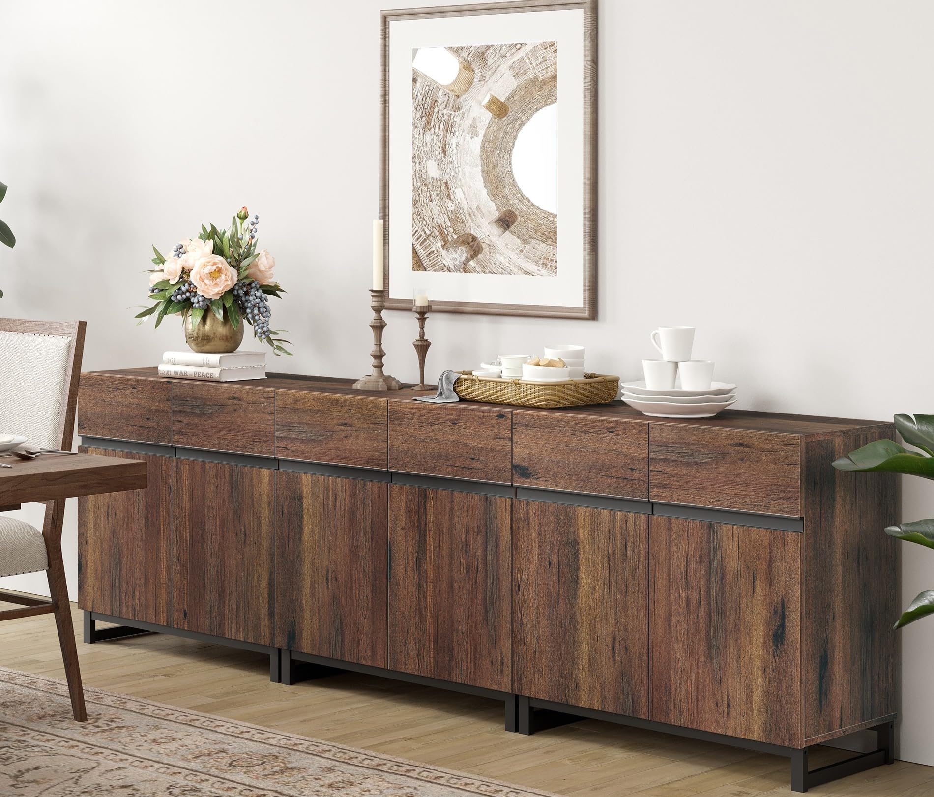 Modern TV Stand for TVs up to 100 inch, 3 in 1 Entertainment Center TV Console