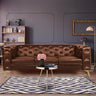 Chesterfield Loveseat, Modern 2 Seater Accent Sofa Velvet Couch with Square Arms