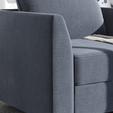 Modern Loveseat Polyester Fabric Loveseat Sofa for Small Space Modular Sofa with Storage Seat