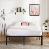16" Queen Size Tall Metal Platform Bed Frame,Heavy Duty Steel Slat/Easy Assembly Mattress