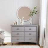 Nolan 6-Drawer Double Dresser in Grey