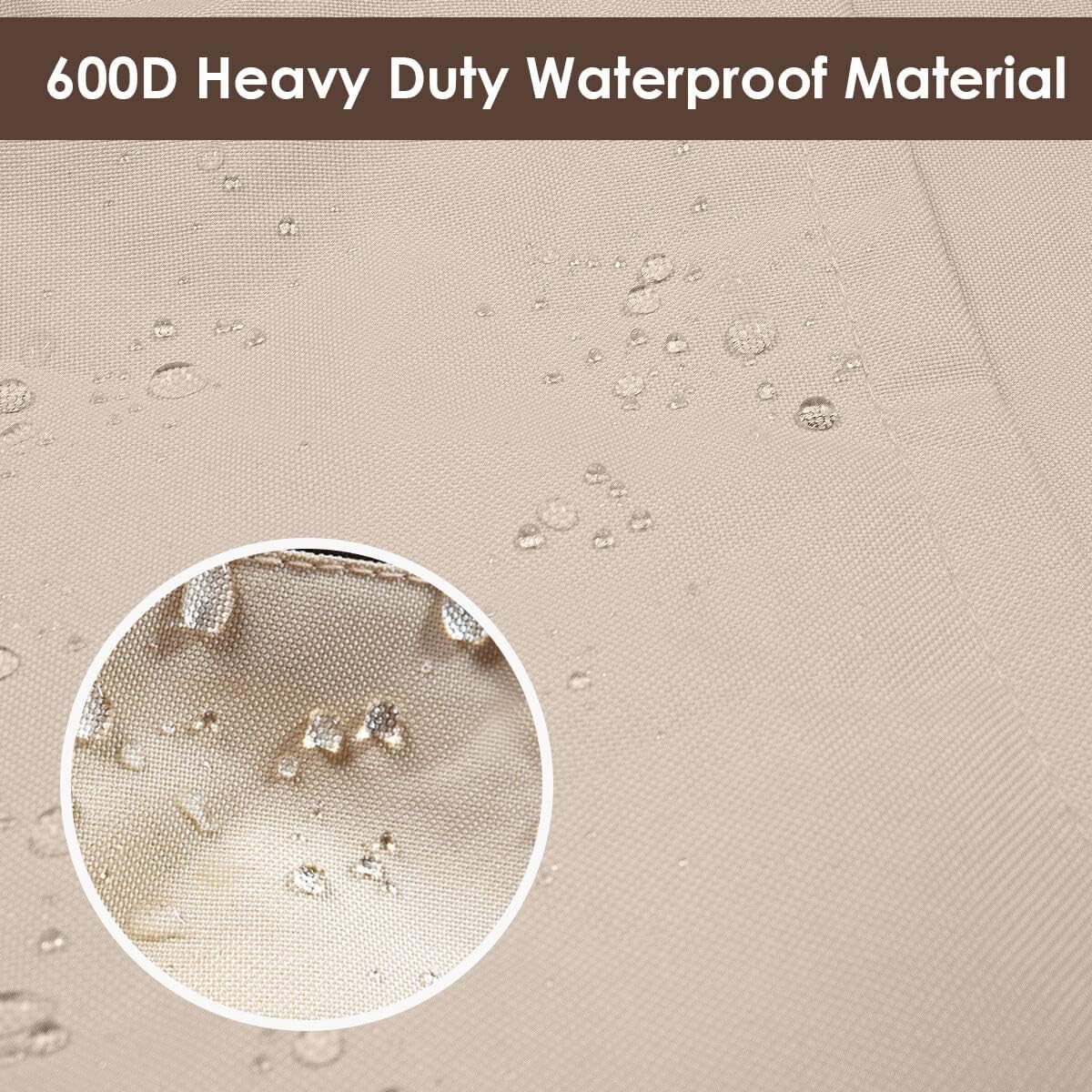 Round Patio Furniture Covers, 100% Waterproof Outdoor Table Chair Set Covers,