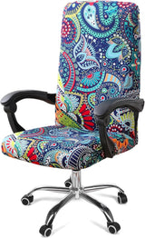 Stretch Printed Computer Office Chair Covers, Soft Fit Universal Desk Rotating Chair