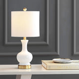 YL4033A-SET2 Set of 2 Table Lamps Cox 22" Glass/Metal LED Table Lamp Contemporary