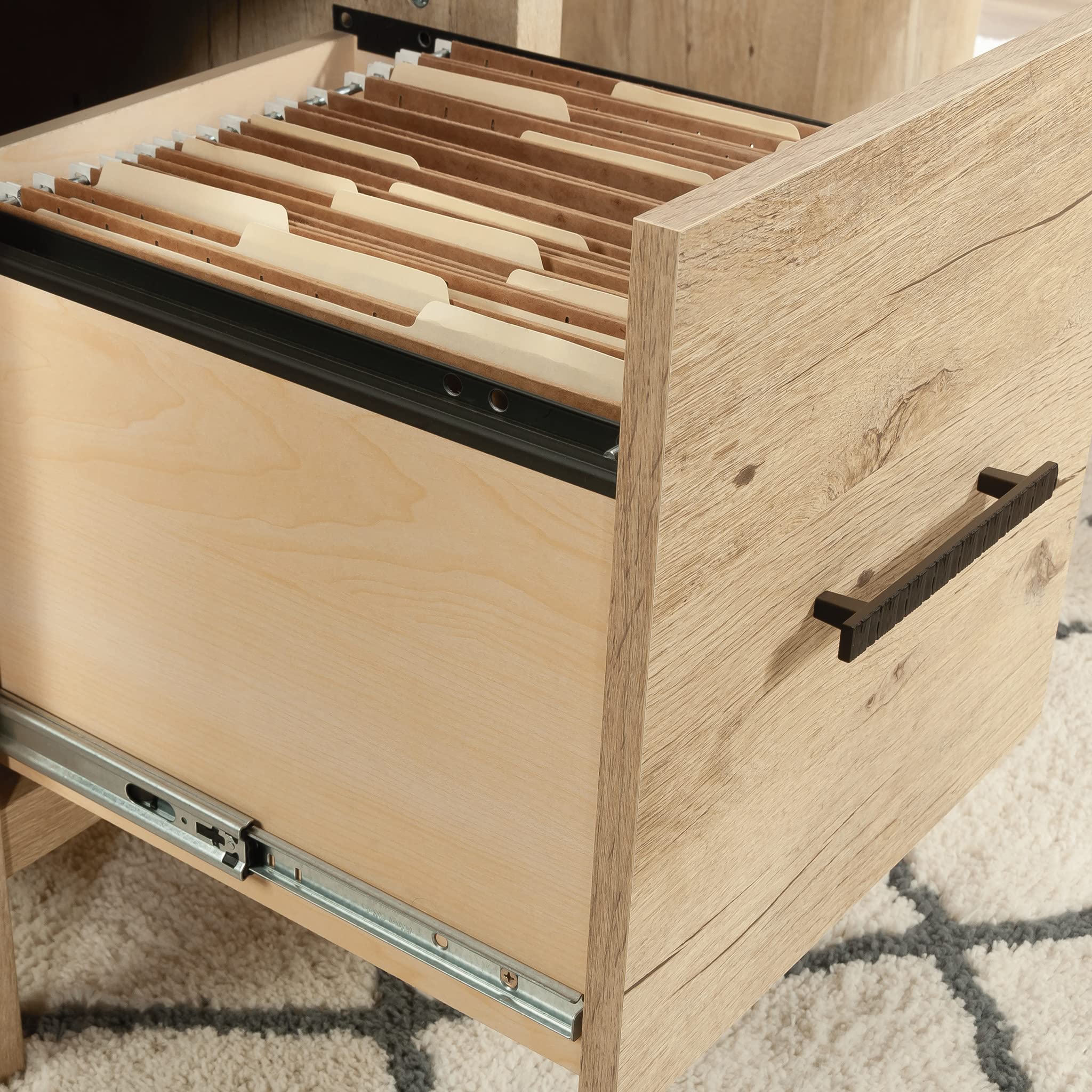 Pacific View L-Desk, L: 58.47" x W: 58.43" x H: 29.92"