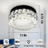 Light, Crystal Ceiling Light LED Chandelier for Bedroom Flush Mount Light Fixture Hallway