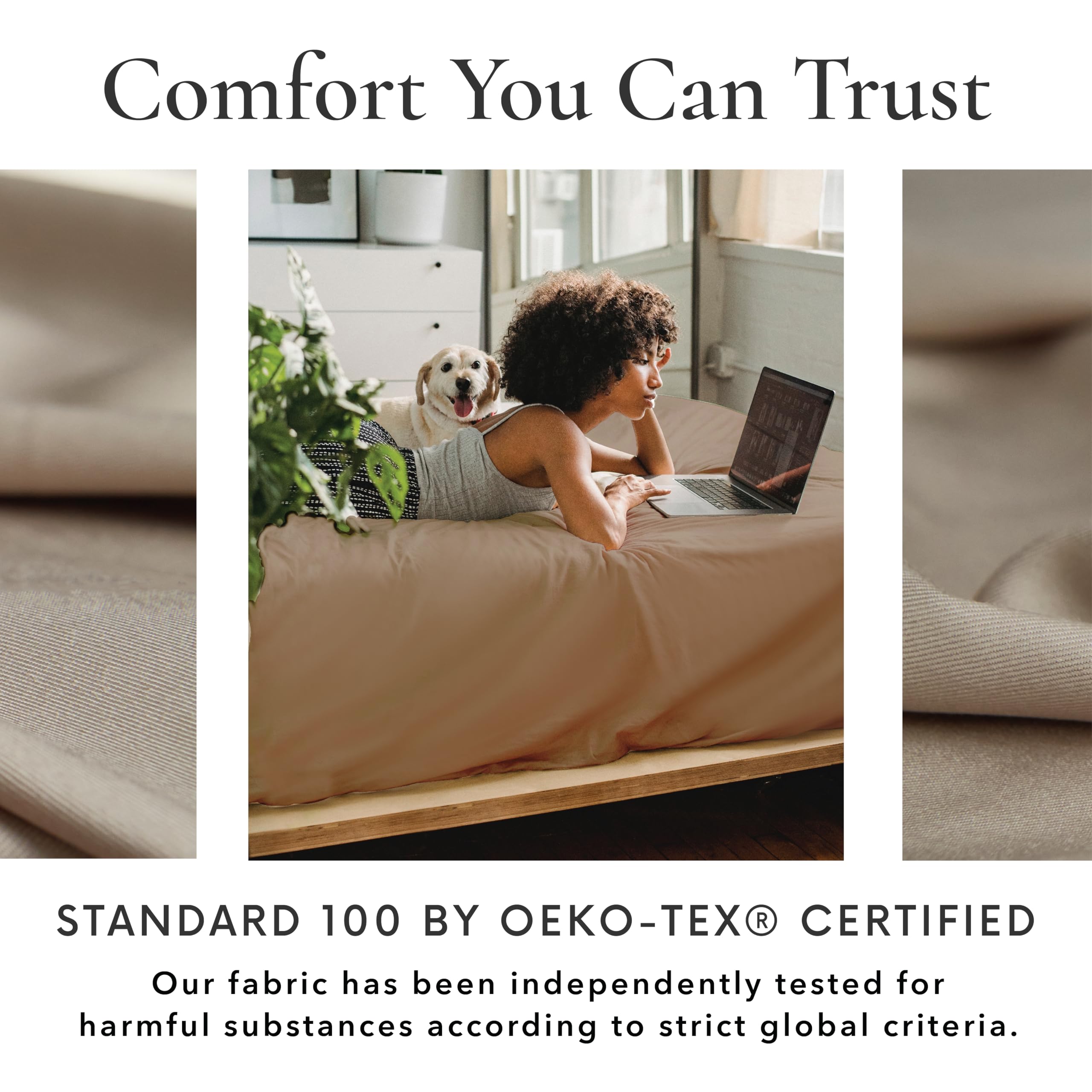 6 Piece King Size Sheets Set - 100% Viscose Made from Bamboo Sheets