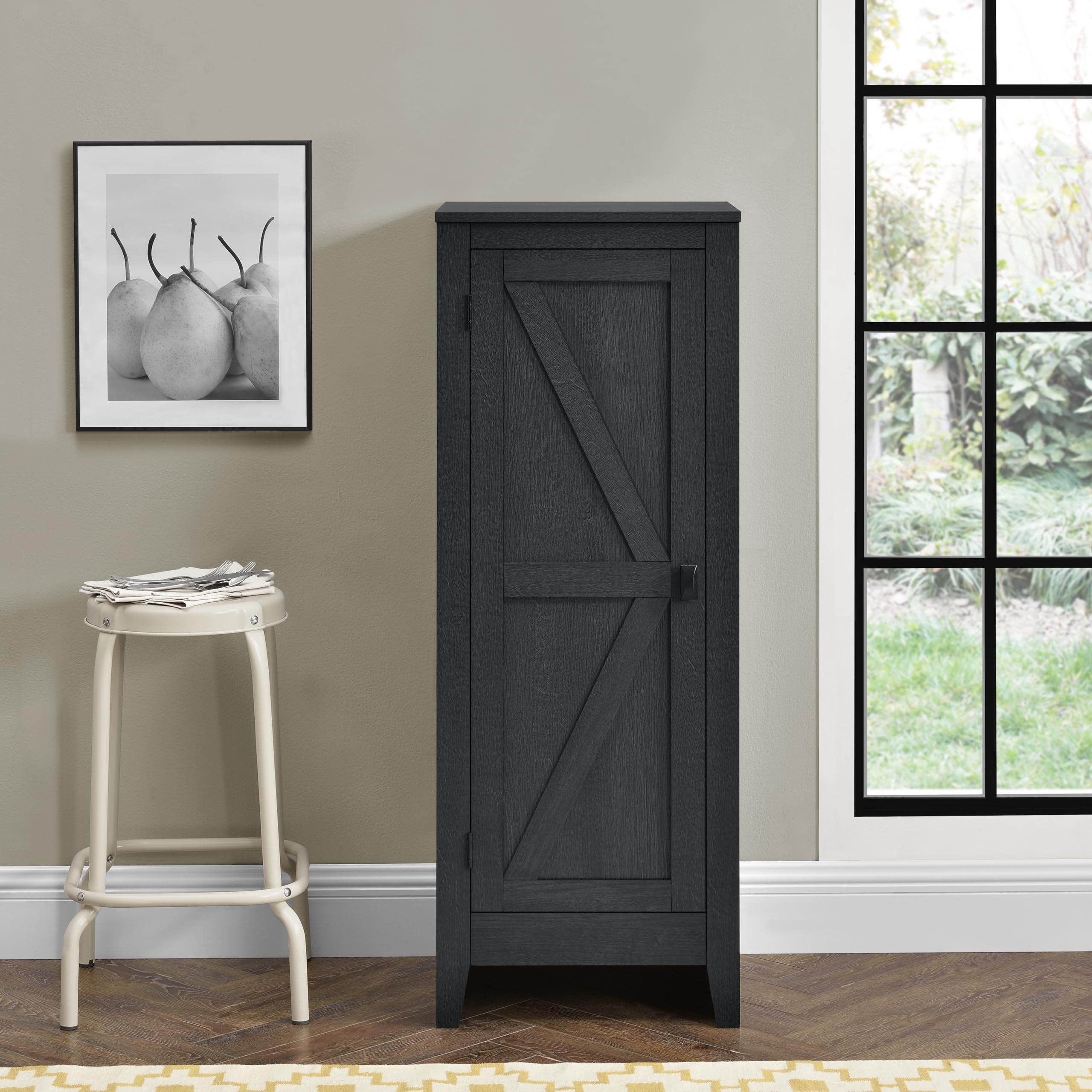 Evolution Farmington Storage Cabinet, 1 Pack, Black Oak