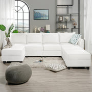 Elizabeth Modular Sectional Sofa Linen U Shaped Couch