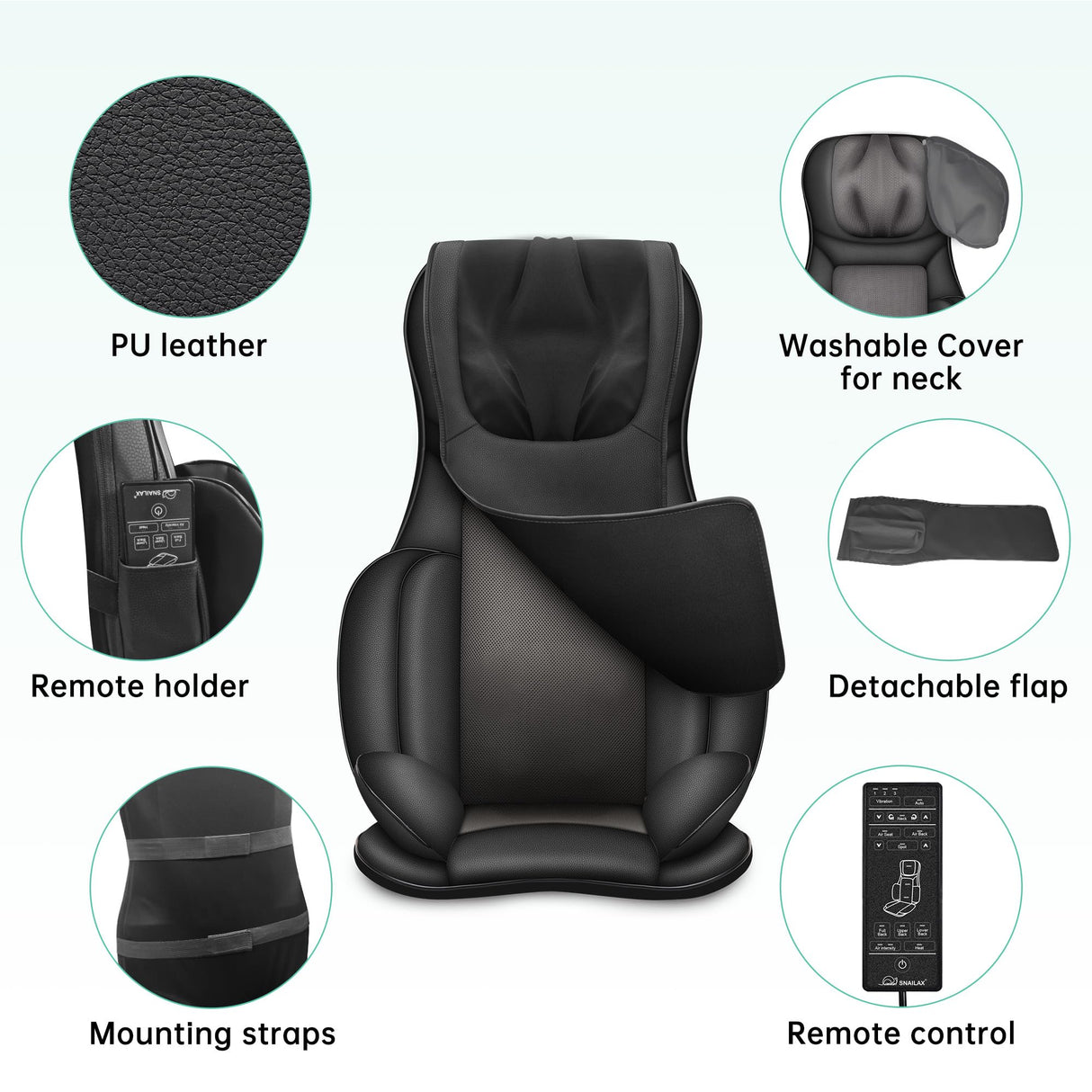 Neck and Back Massager with Heat, Full Body Massage Chair Pad