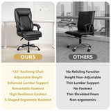 Office Chair, Big and Tall Office Chair Executive Office Chair with Foot Rest Ergonomic