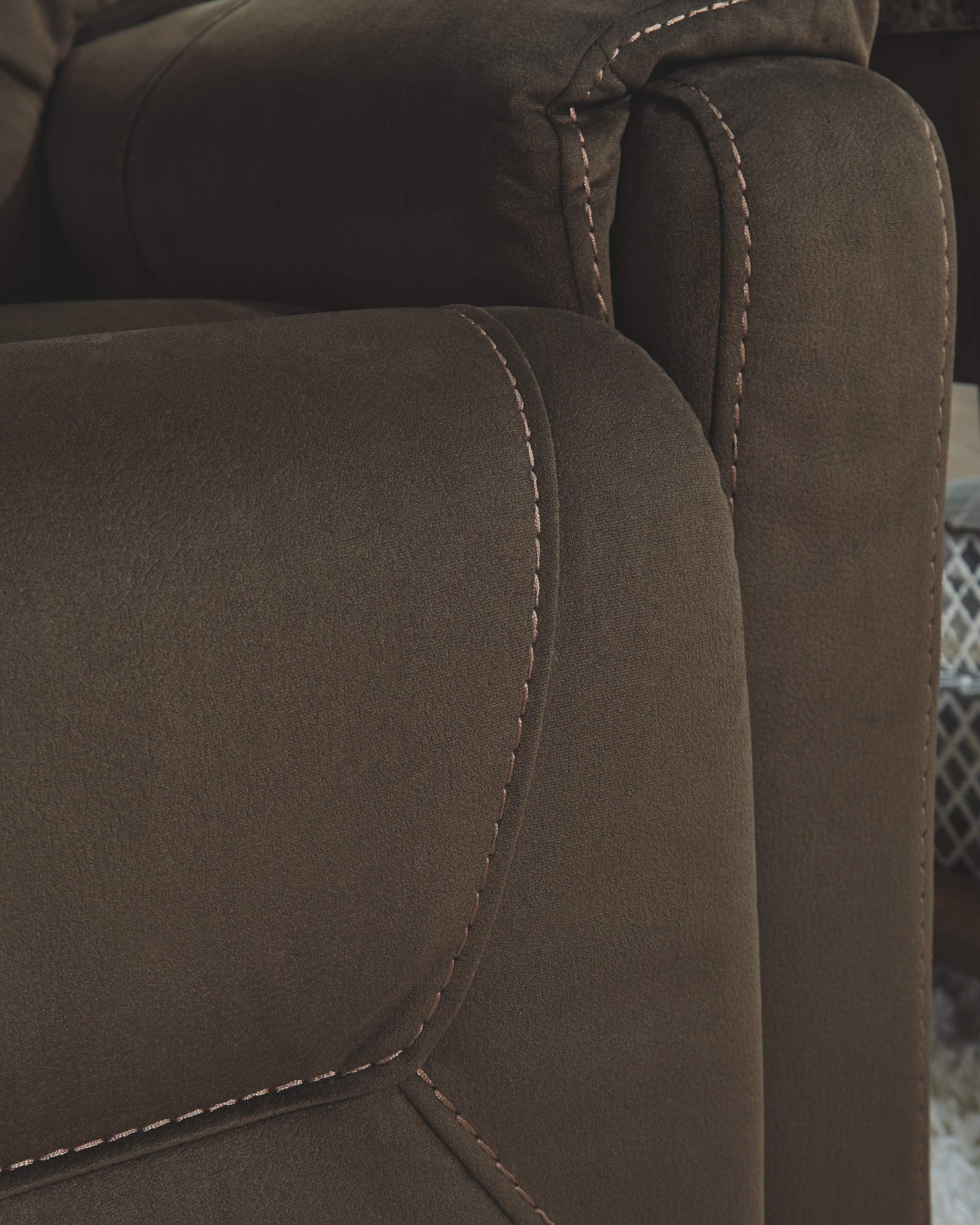 Signature Design by Ashley Samir Power Lift Recliner for Elderly with Heated & Massage Seat, Brown