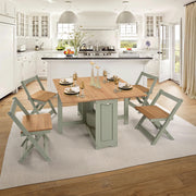 Santos Butterfly Dining Set - 5 Piece Folding Table with 4 Nesting Chairs