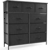 Dresser for Bedroom, Tall Dresser with 5 Drawers, Storage Tower with Fabric Bins,