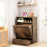 Dog Feeding Station with Storage & 2 Raised Bowls