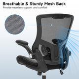 Ergonomic Mesh Office Chair with Lumbar Support - 350 lbs Capacity