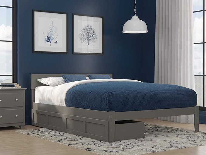 with Underbed Drawers, White
