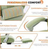 Ergonomic Office Chair with Footrest - High Back Mesh Desk Chair