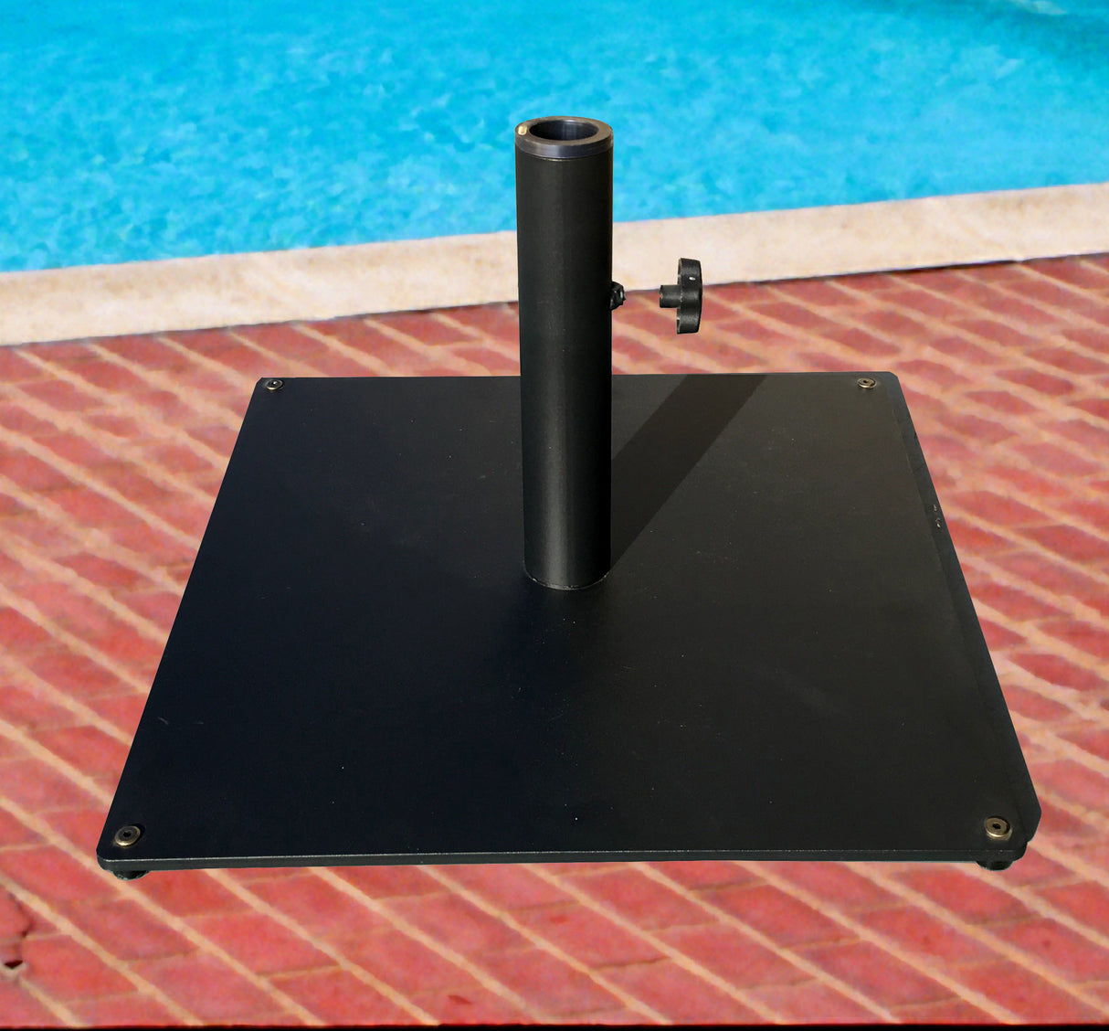 Steel Plate Umbrella Base, 36 lbs, Black