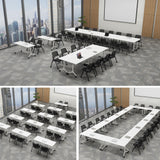 Conference Room Table 4 Pack, Modern Folding Training Table with Flip Top, Mobile