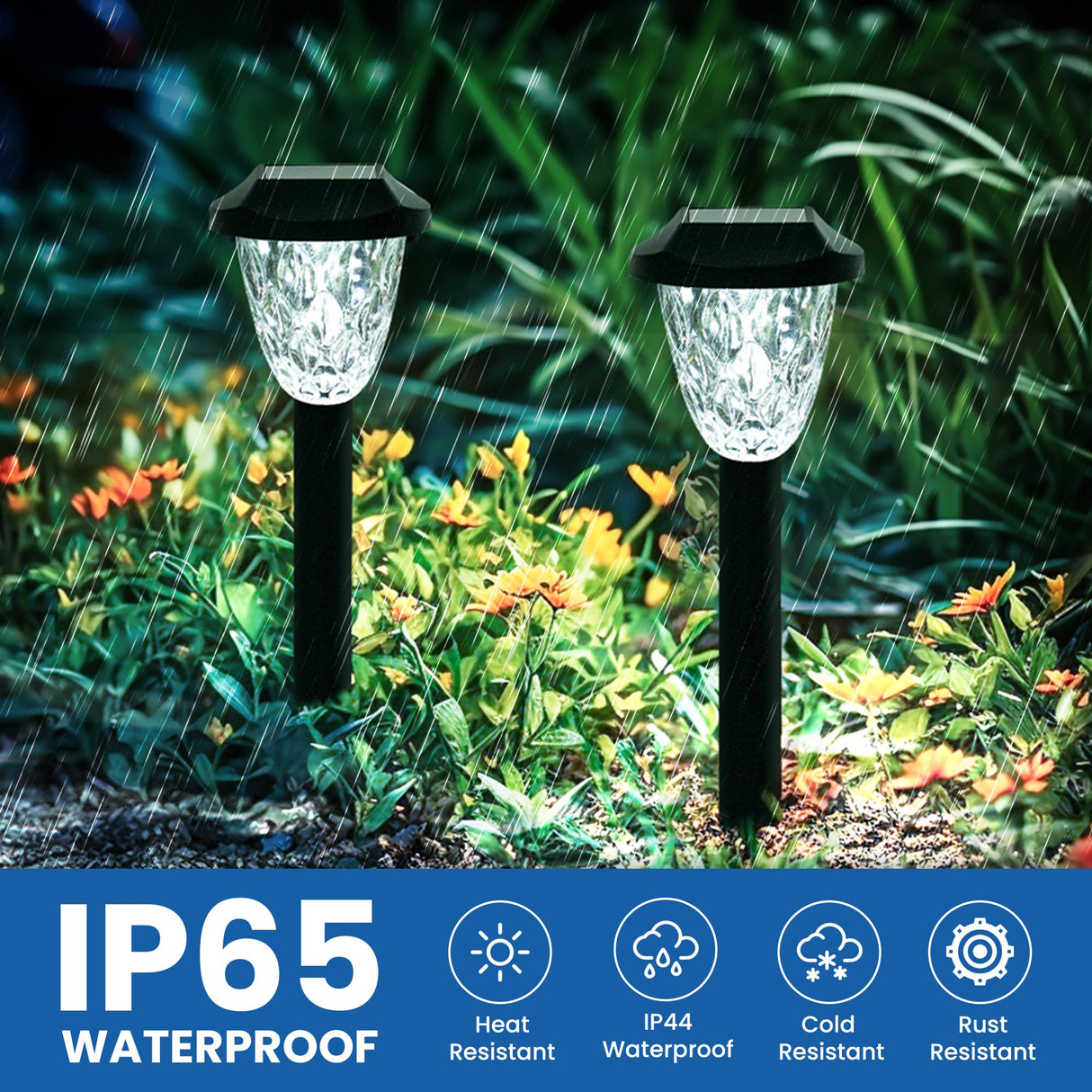 I 16 Pack Solar Outdoor Lights, Bright Solar Pathway Lights with Great Pattern