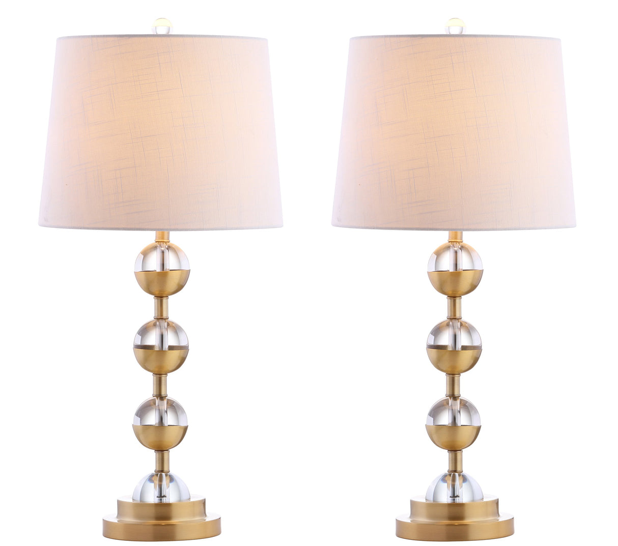 JYL2049A-SET2 Set of 2 Table Lamps Avery 27.5" Crystal LED Table Lamp Contemporary