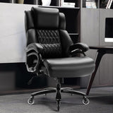 Big and Tall 400lbs Office Chair - Adjustable Lumbar Support Quiet Rubber Wheels