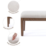 Upholstered Entryway Bench for Bedroom for End of Bed, Dining Bench