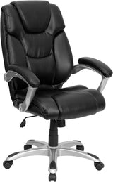 Heather High Back Black LeatherSoft Layered Upholstered Executive Swivel Ergonomic