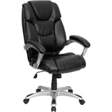 Heather High Back Black LeatherSoft Layered Upholstered Executive Swivel Ergonomic