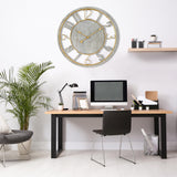 Wooden Modern Wall Clock - Large Wall Clock for Living Room Decor - 24-Inch Big Wall Clock Decorative,