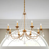 Lighting 6518-48 Pennington 8 Light Chandelier, Antique Gold Leaf