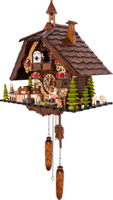 Cuckoo Palace Cuckoo Clock Deer Park Mill Station Chalet-Style 33cm Quartz-Movement