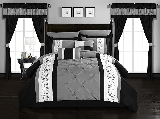 bed in a Bag Comforter Set, King Size (20 Pieces), Icaria - Microfiber Bedding - Comforter,
