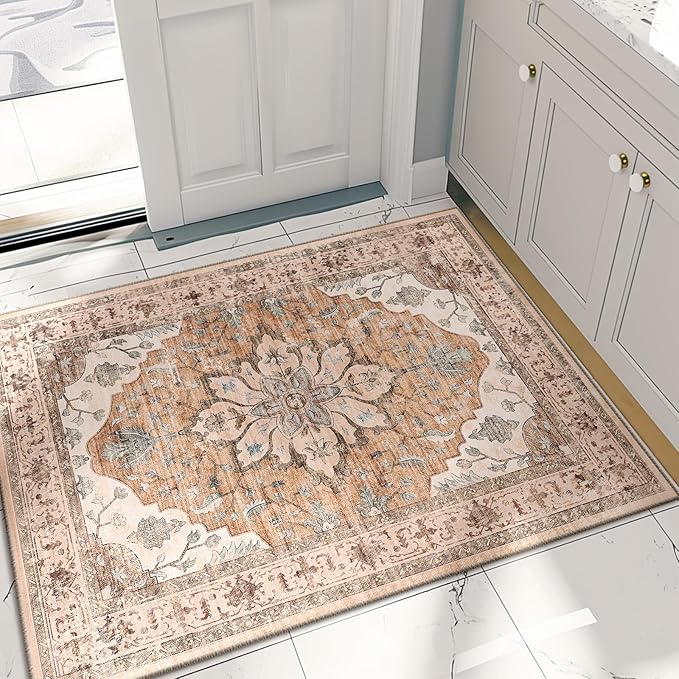 Area Rugs 5x7, Washable Rug, Non-Slip, Rugs for Living Room, Kitchen Rugs, Rugs