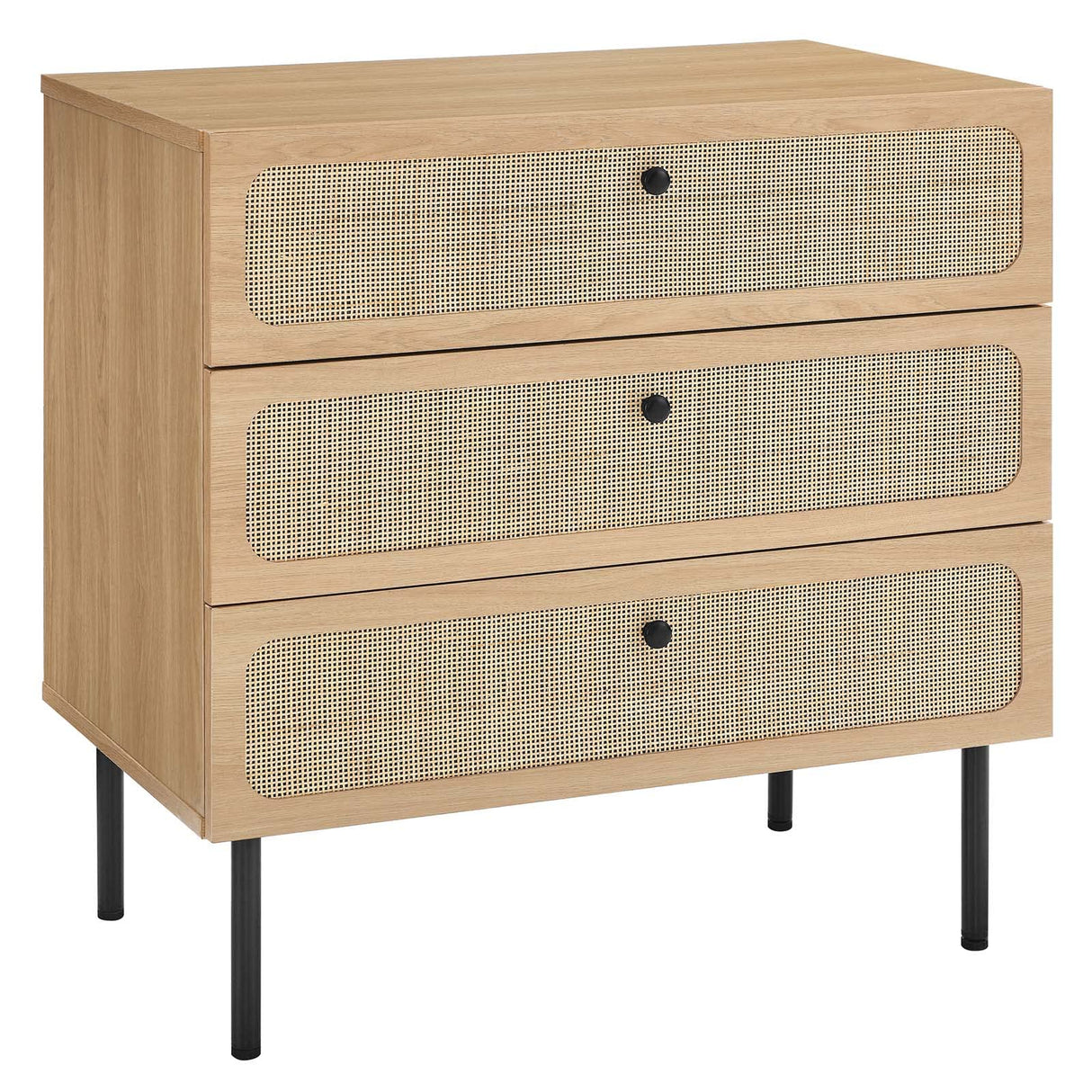 Modway Chaucer Dresser, 3-Drawer Chest, Oak