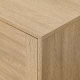 Tage Modern Pull-Open Door Low Stand for TVs up to 65 Inches, 58 Inch, Coastal Oak