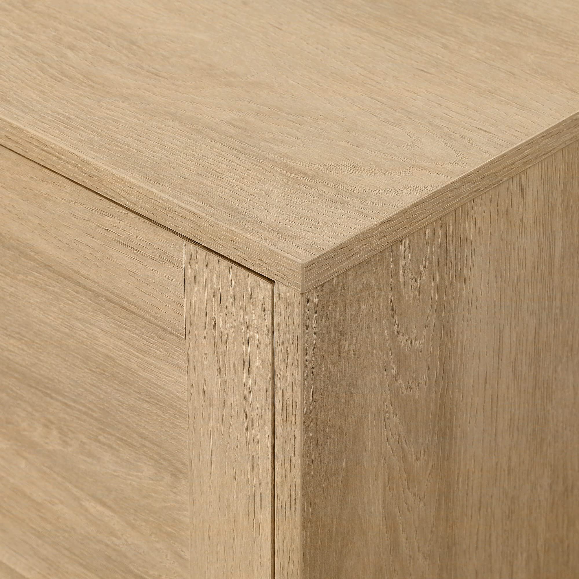 Tage Modern Pull-Open Door Low Stand for TVs up to 65 Inches, 58 Inch, Coastal Oak