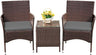 Patio Porch Furniture Sets 3 Pieces PE Rattan Wicker Chairs