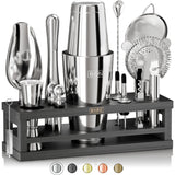 Mixology Bartender Kit Bar Set | 16-Piece Cocktail Shaker Set | Martini Barware Mixing