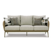 Swiss Valley Bohemian Outdoor Sofa with Cushion, Light Brown