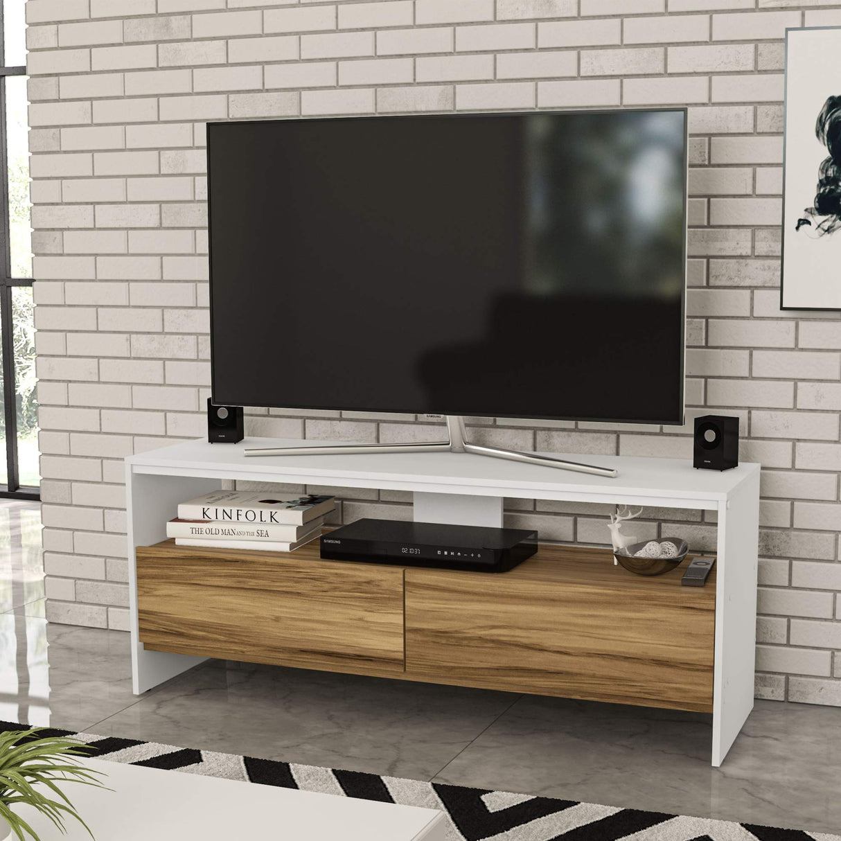 Portland TV Stand, TV Stands for Living Room, Fits TVs Up to 70 Inches, Modern Design