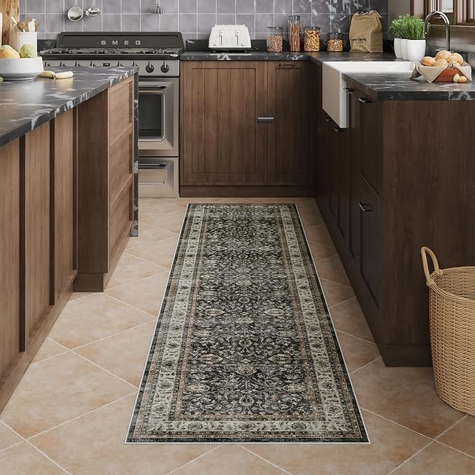 4x6 Area Rugs, Machine Washable Non Slip Boho Rugs,Distressed Bedroom Rug