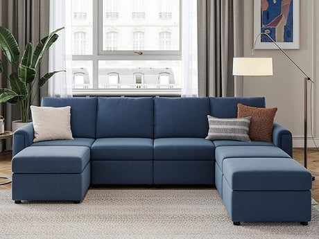 Modular Sectional Sofa, Convertible U Shaped Sofa Couch with Storage, Memory Foam,