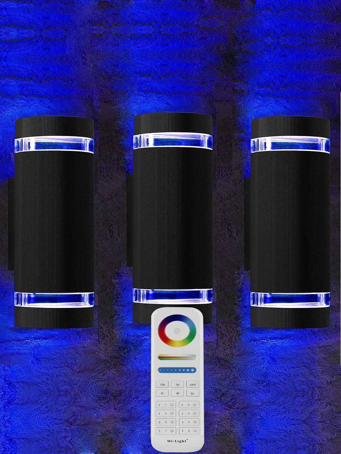 Remote Control RGB Color Changing Wall Lighting Up and Down Outdoor Wall Lights