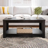 Wooden One Style Fits All Coffee Table - Walnut & White Coffee Table