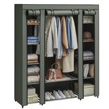 Closet Wardrobe, Portable Closet for Bedroom, Clothes Rail with Non-Woven Fabric Cover