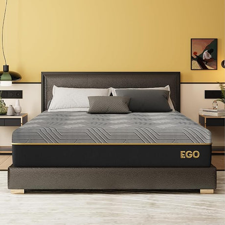 14 Inch Full Mattress, Copper Gel Memory Foam Mattress for Pain Relief