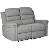 2 Seater Recliner Sofa with Manual Pull Tab, Fabric Reclining Sofa, RV Couch, Home