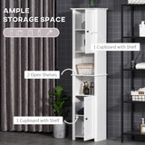 Tall Bathroom Storage Cabinet, Freestanding Linen Tower